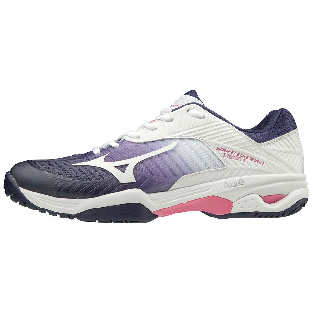 Mizuno Women's Tennis Shoes WAVE EXCEED TOUR 3AC White/Pink - JSLVNHI-74